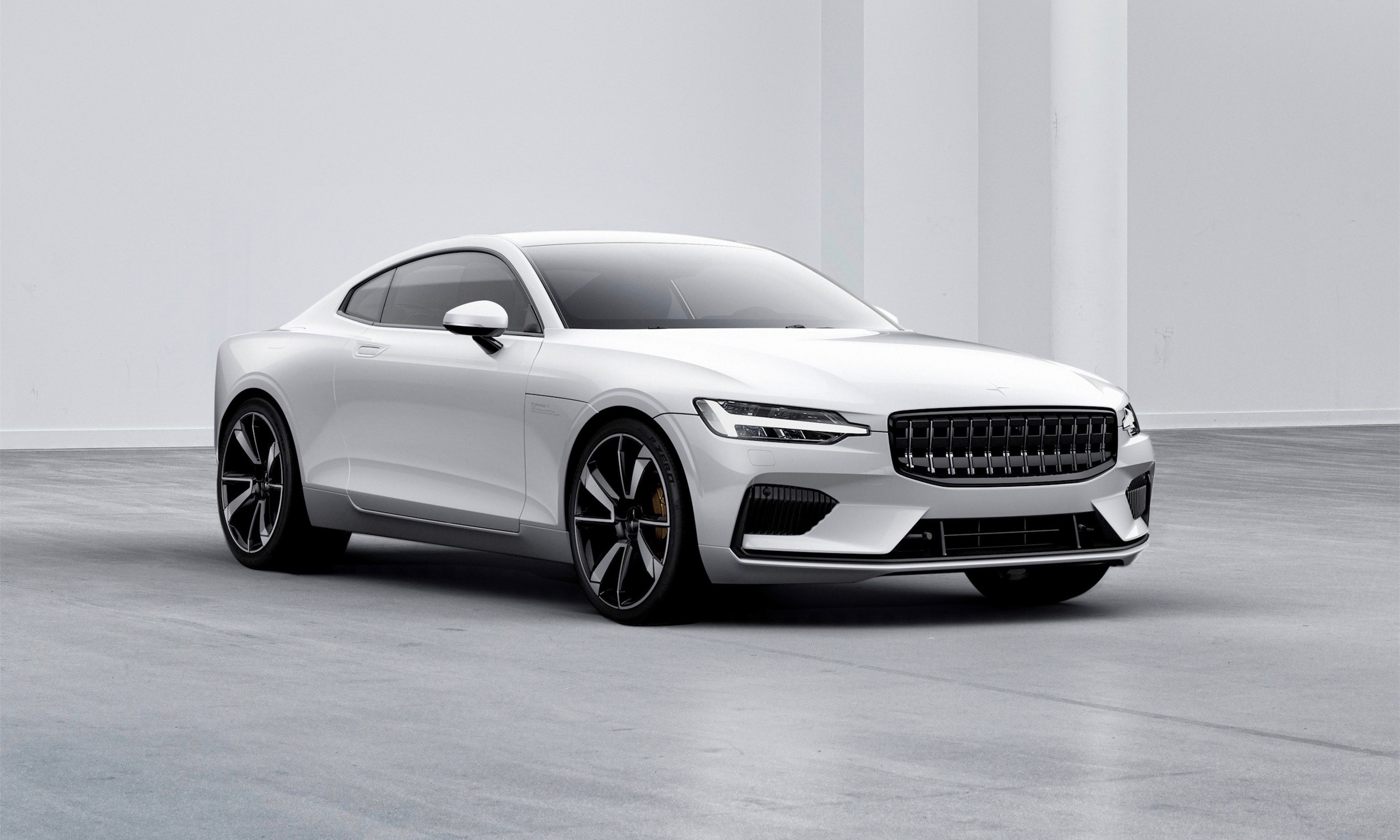 Polestar 1 white exterior, front