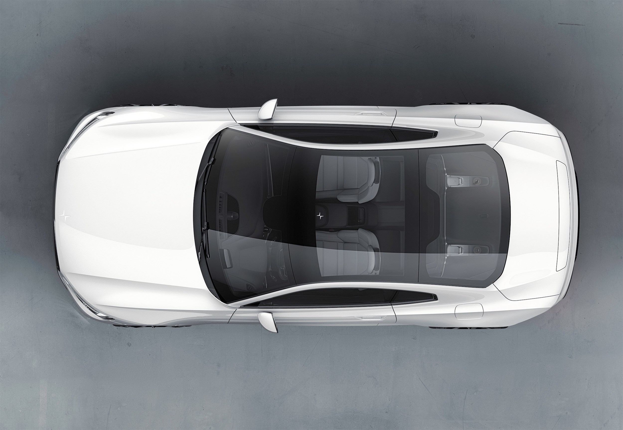 Polestar 1 white exterior, top