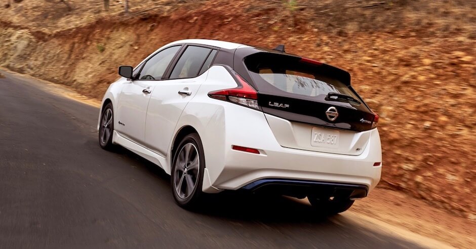 witte Nissan Leaf