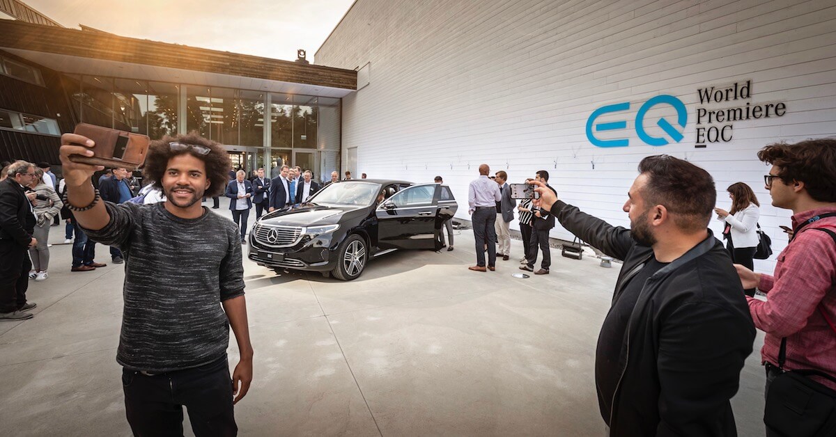 Elektrische EQC autosalon