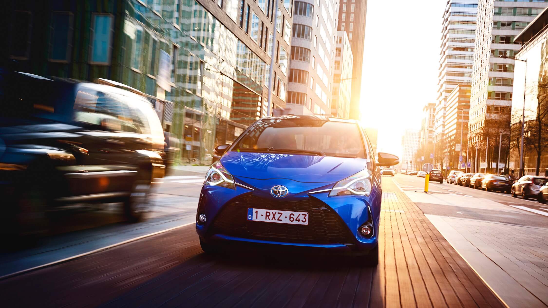 Toyota Yaris blauw