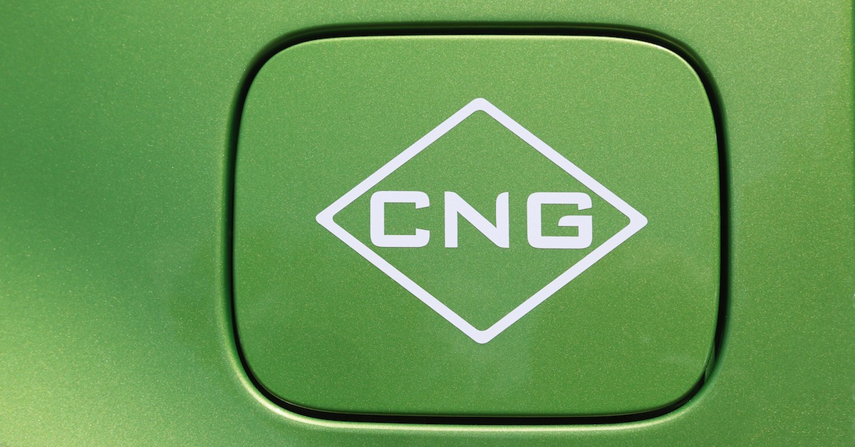 Sticker op CNG auto