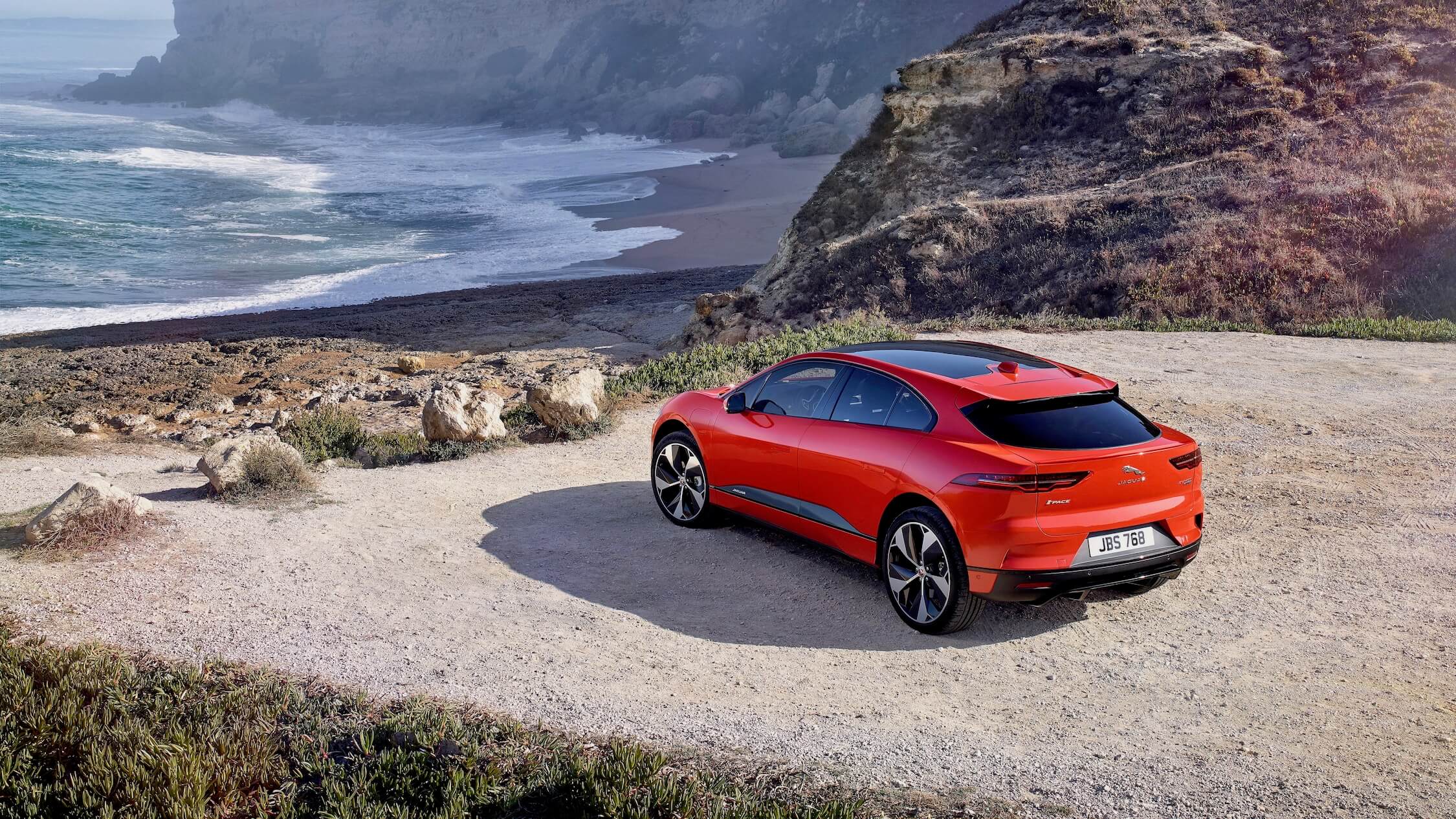 Jaguar I-Pace beach