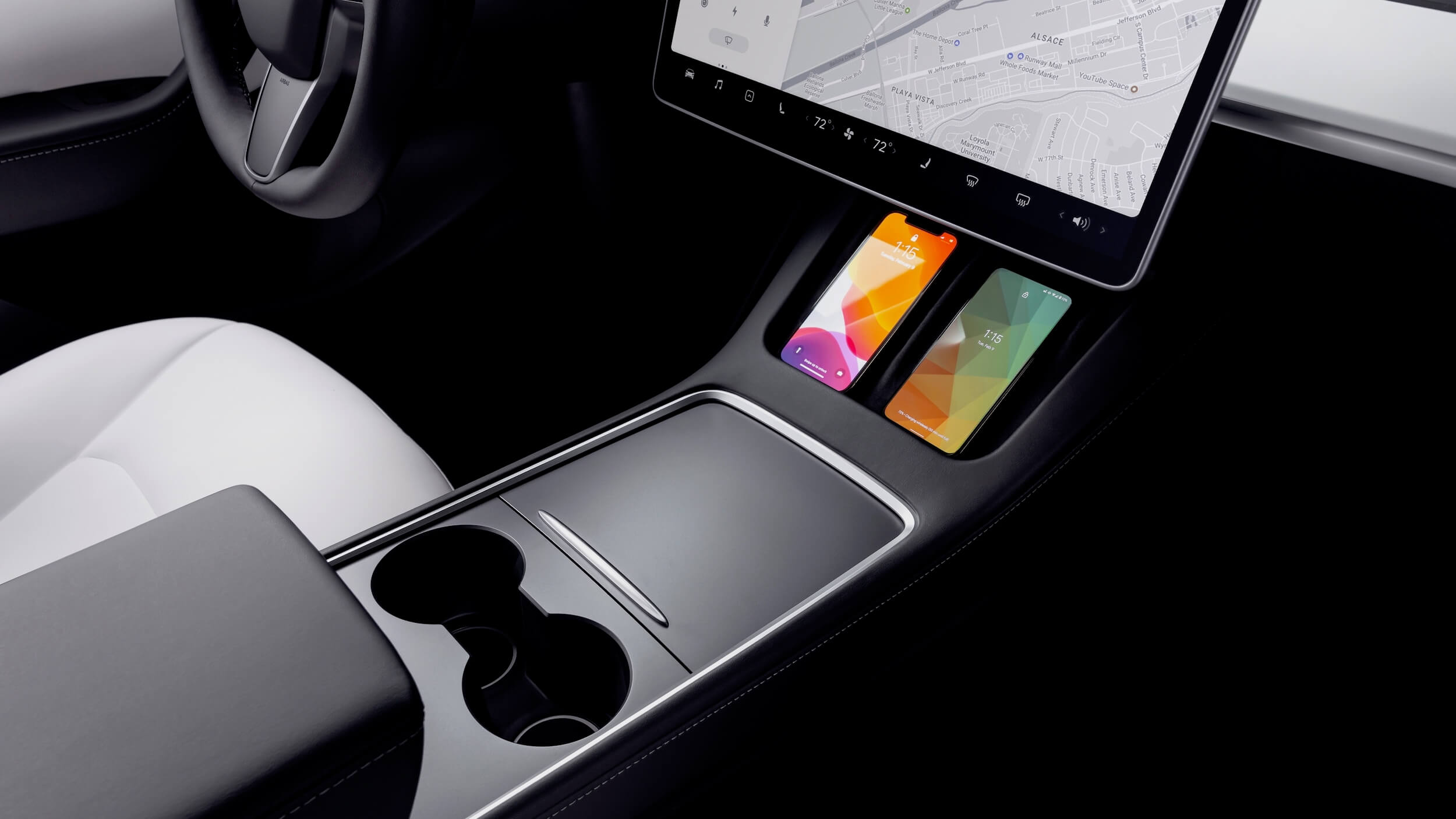 2021 Tesla Model Y middenconsole