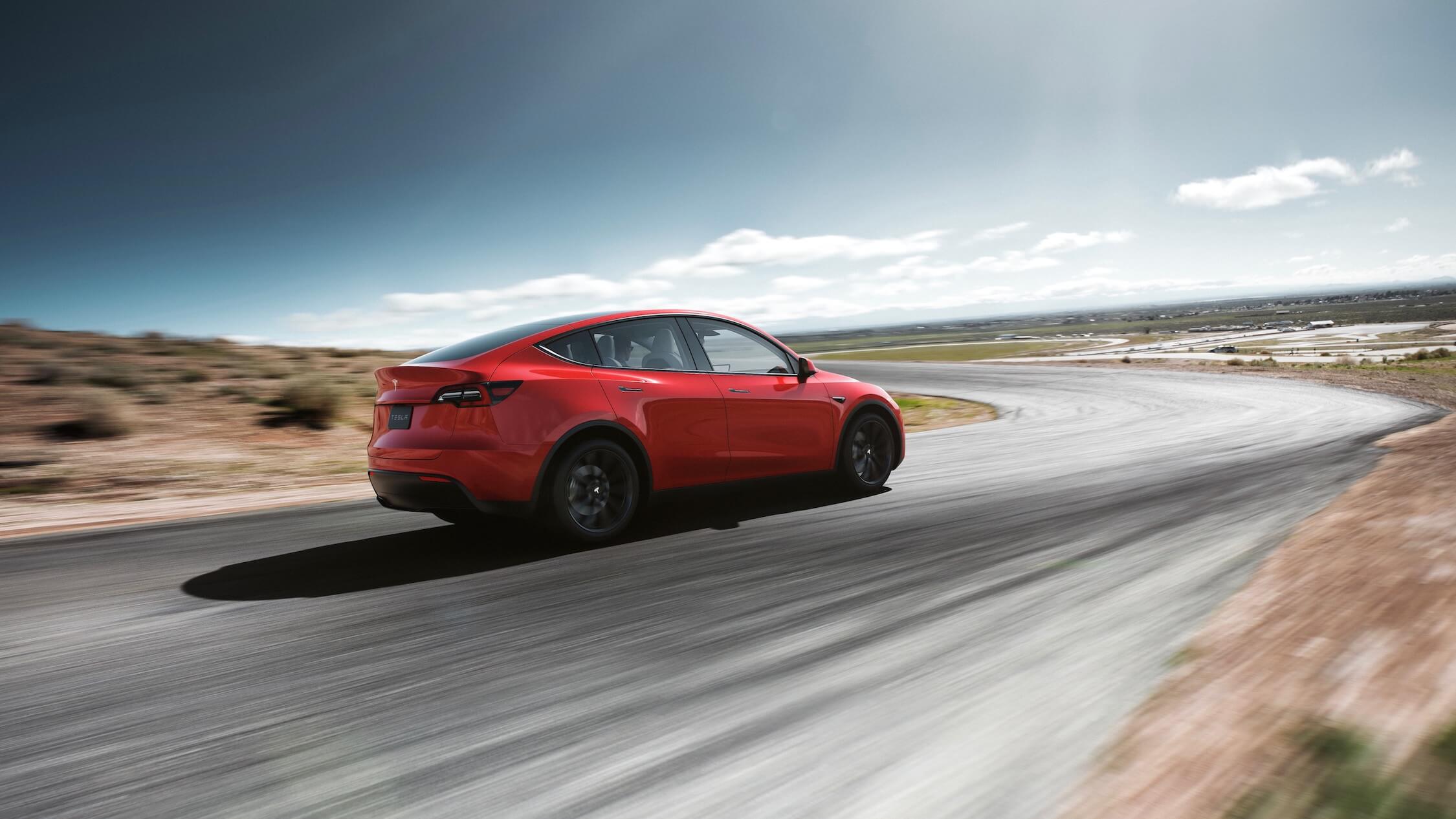 Elektrische Tesla Model Y rood