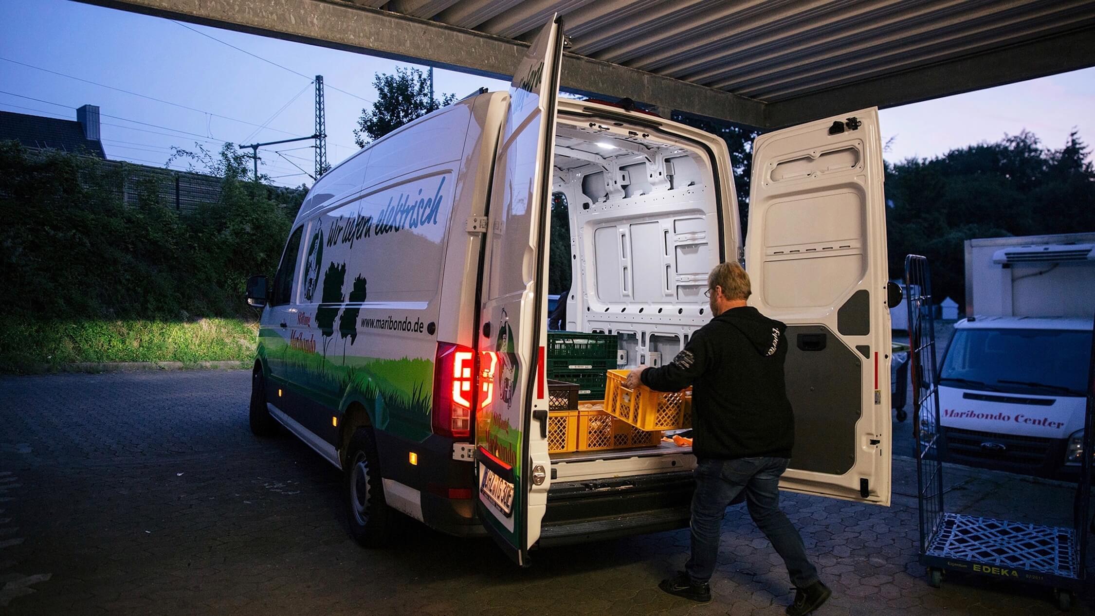 elektrische VW e Crafter laadruimte