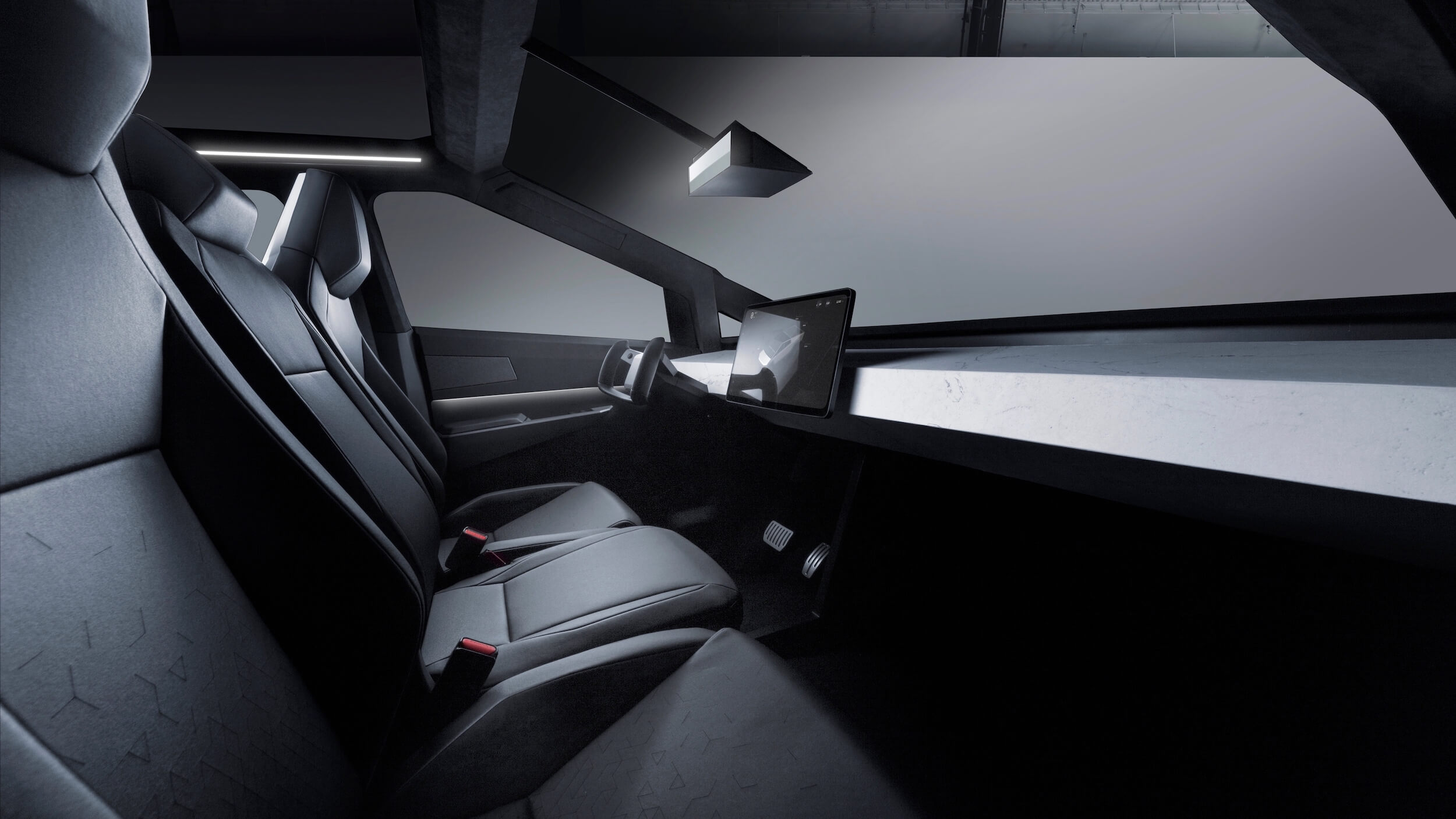 Tesla Cybertruck dashboard interieur