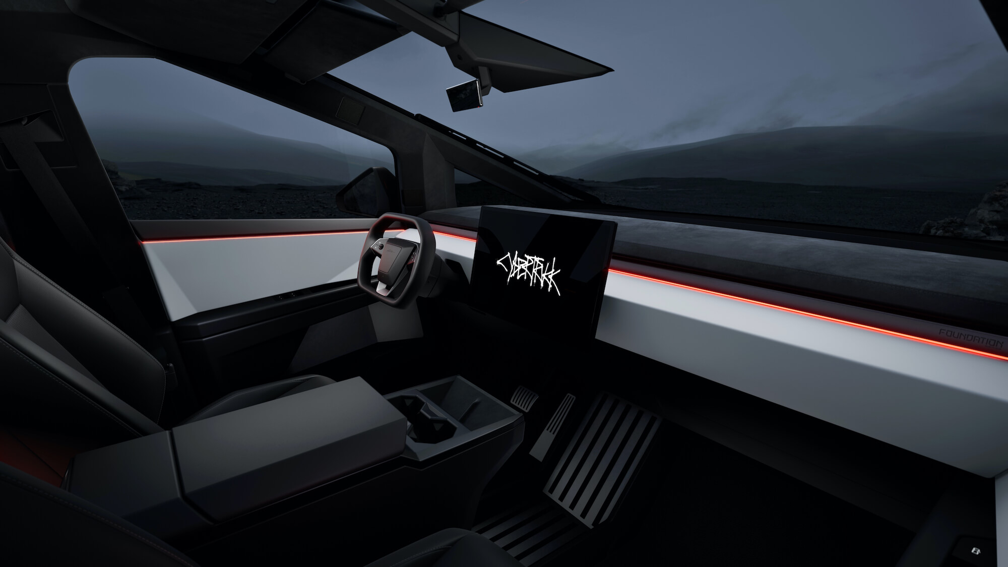 Tesla Cybertruck interieur