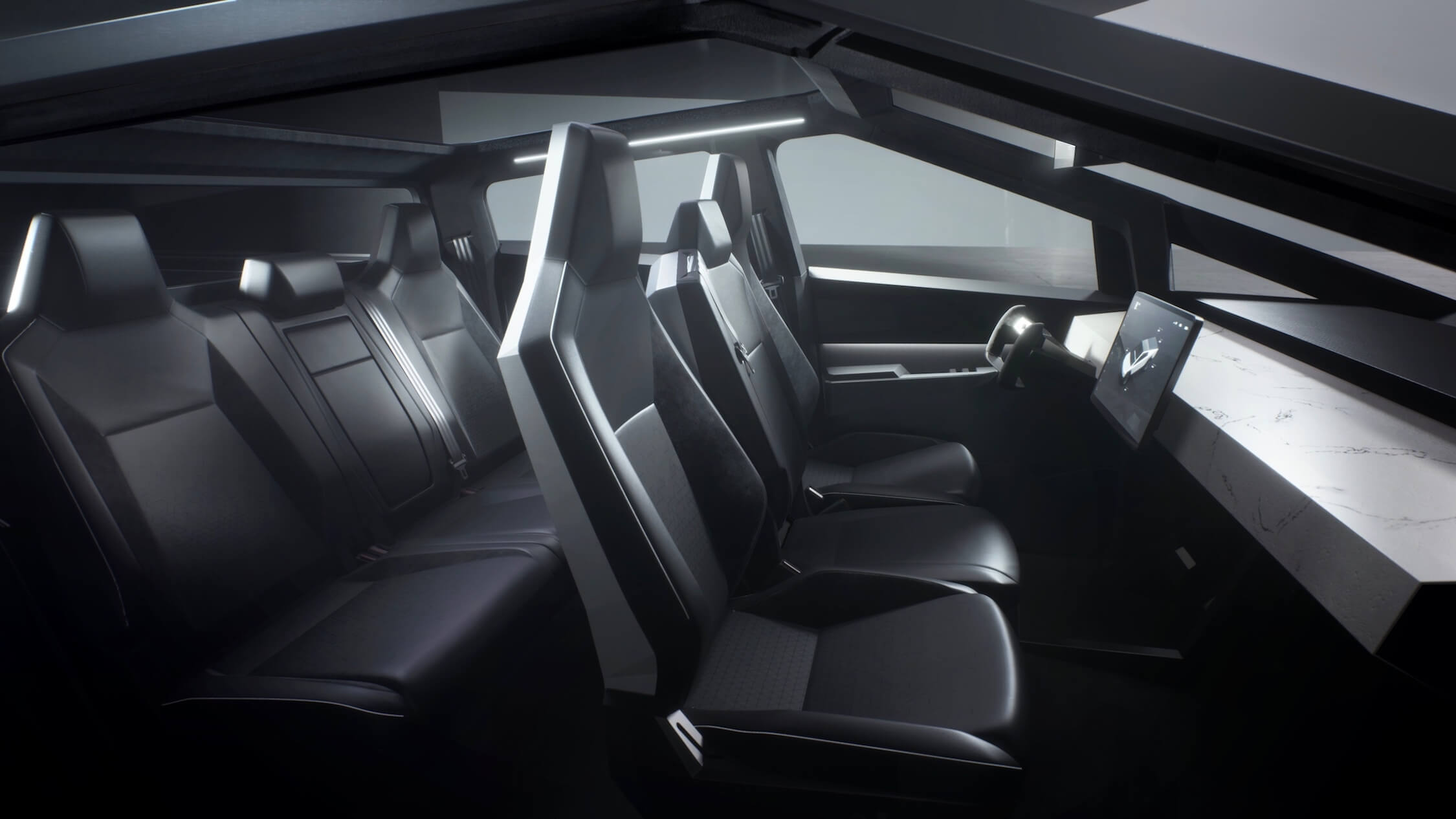 Tesla Cybertruck interieur