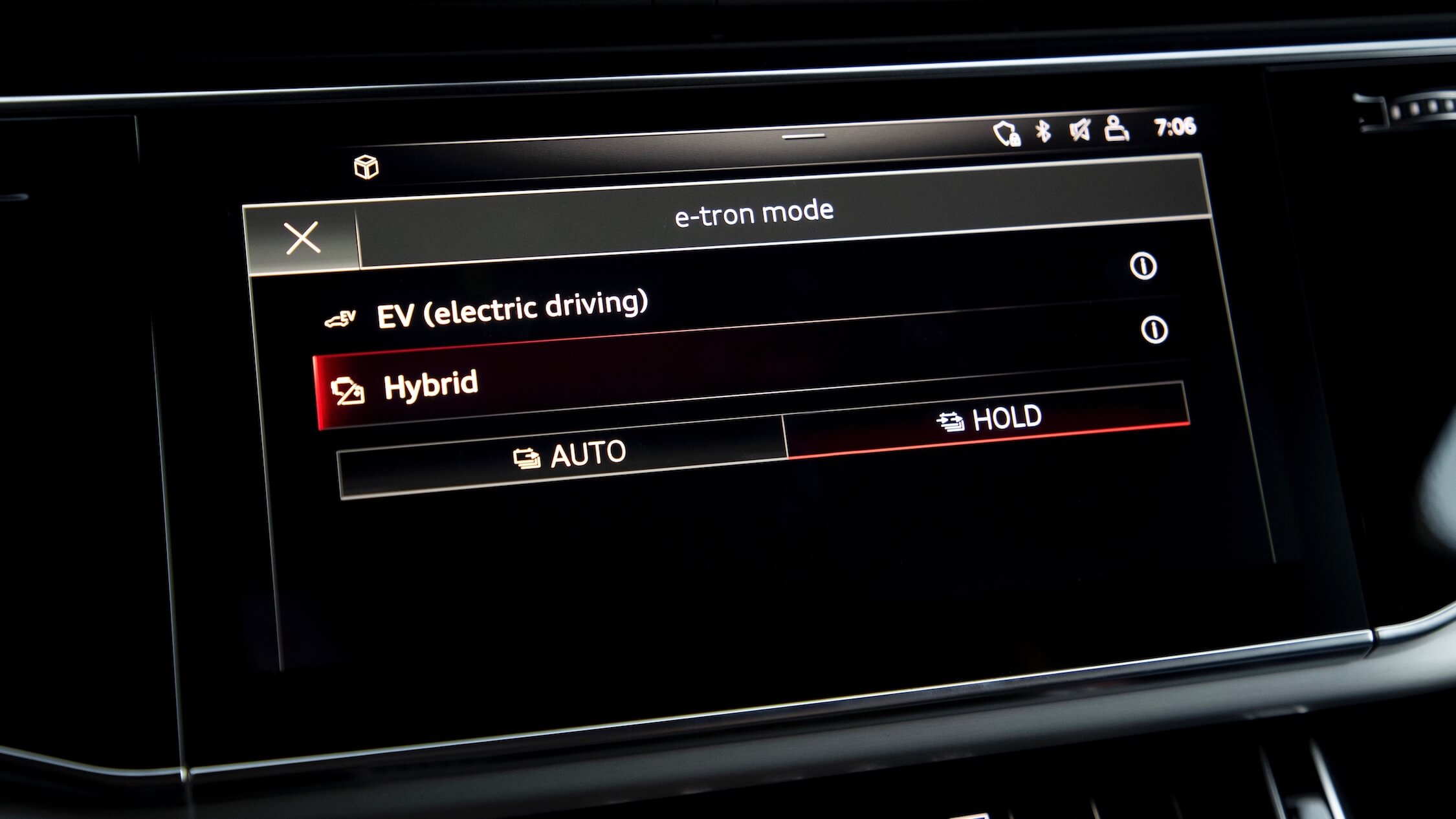 Audi Q7 hybride infotainment scherm