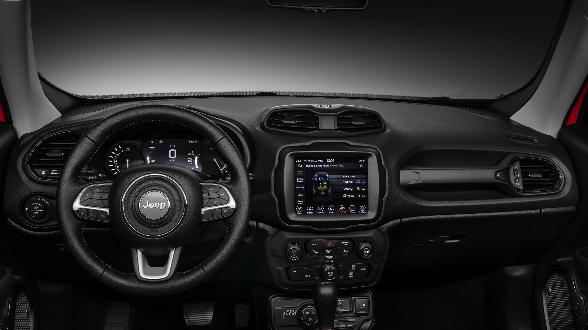 Jeep Renegade dashboard en stuur