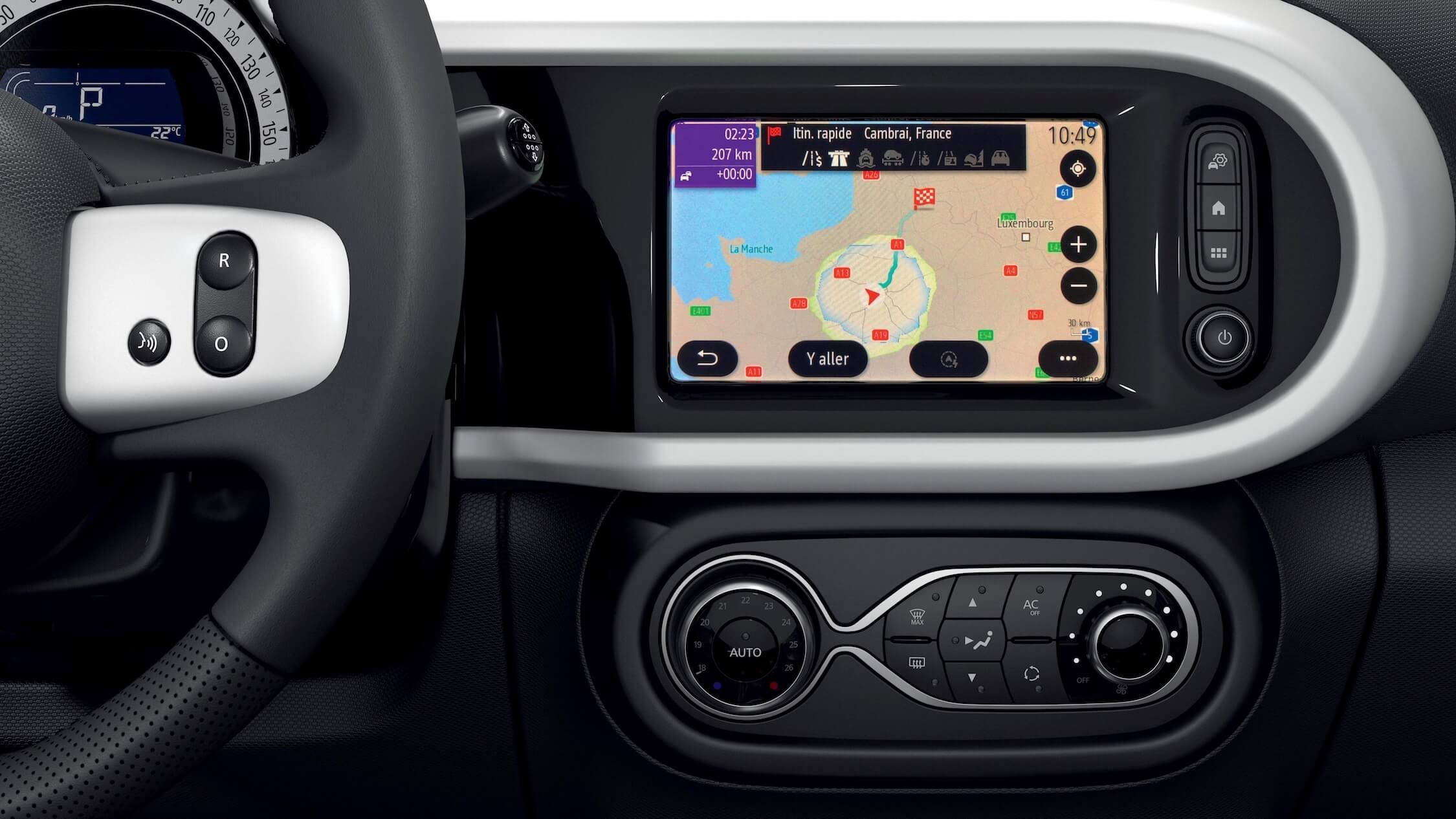 elektrische Renault Twingo ZE navigatiescherm