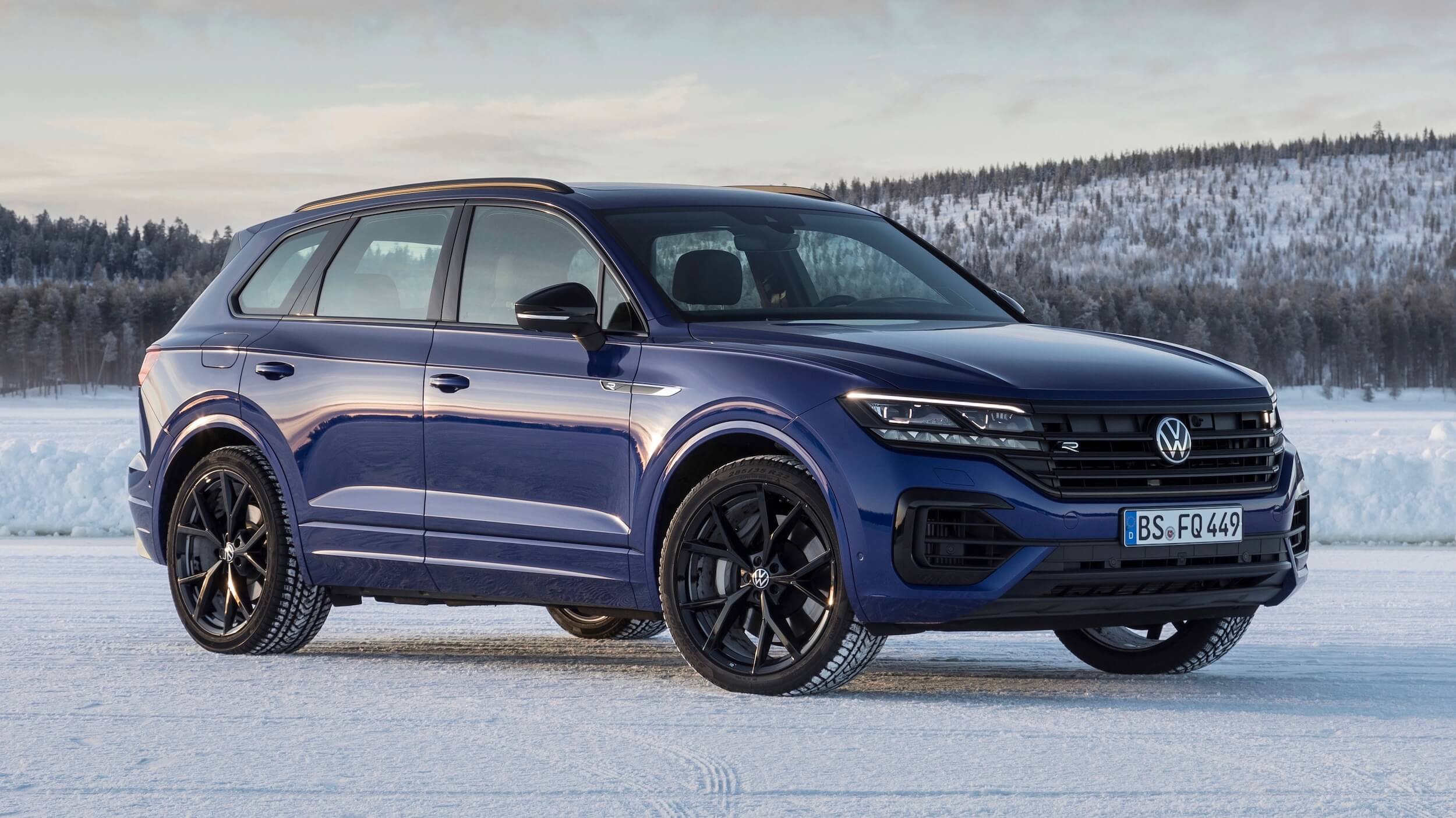 VW Touareg op sneeuw