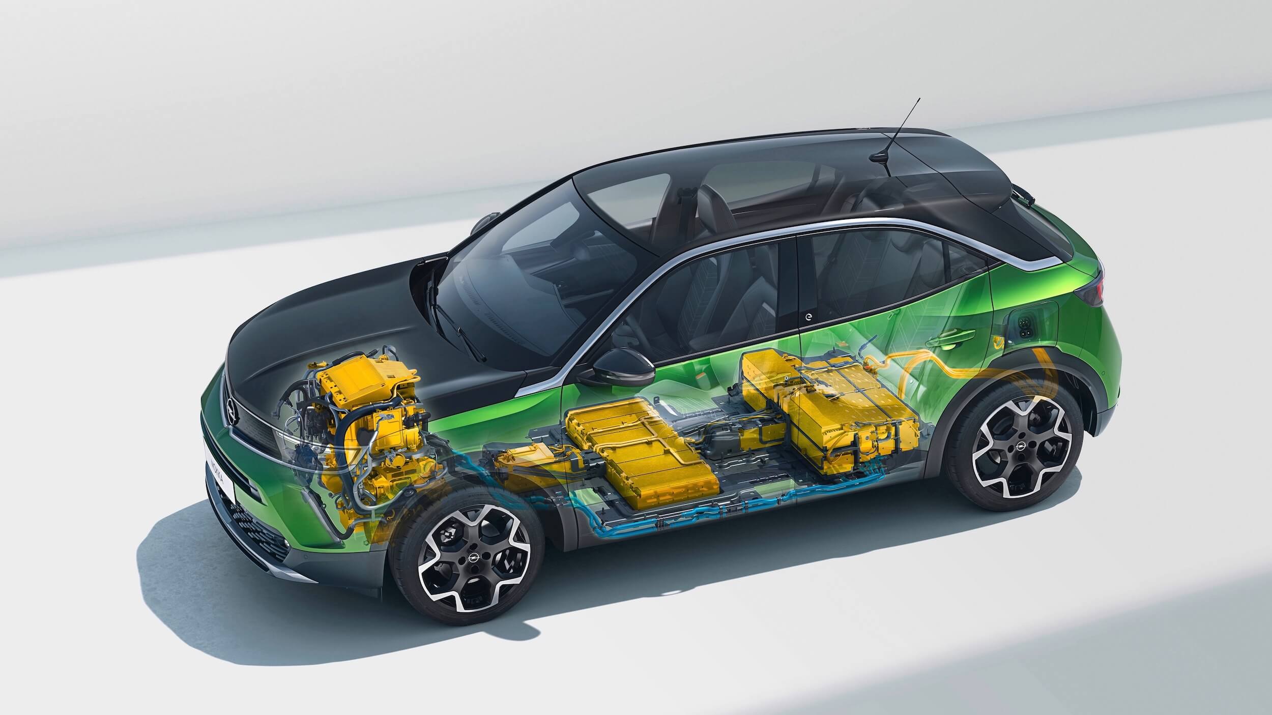 Elektrische Opel Mokka e batterij en aandrijflijn