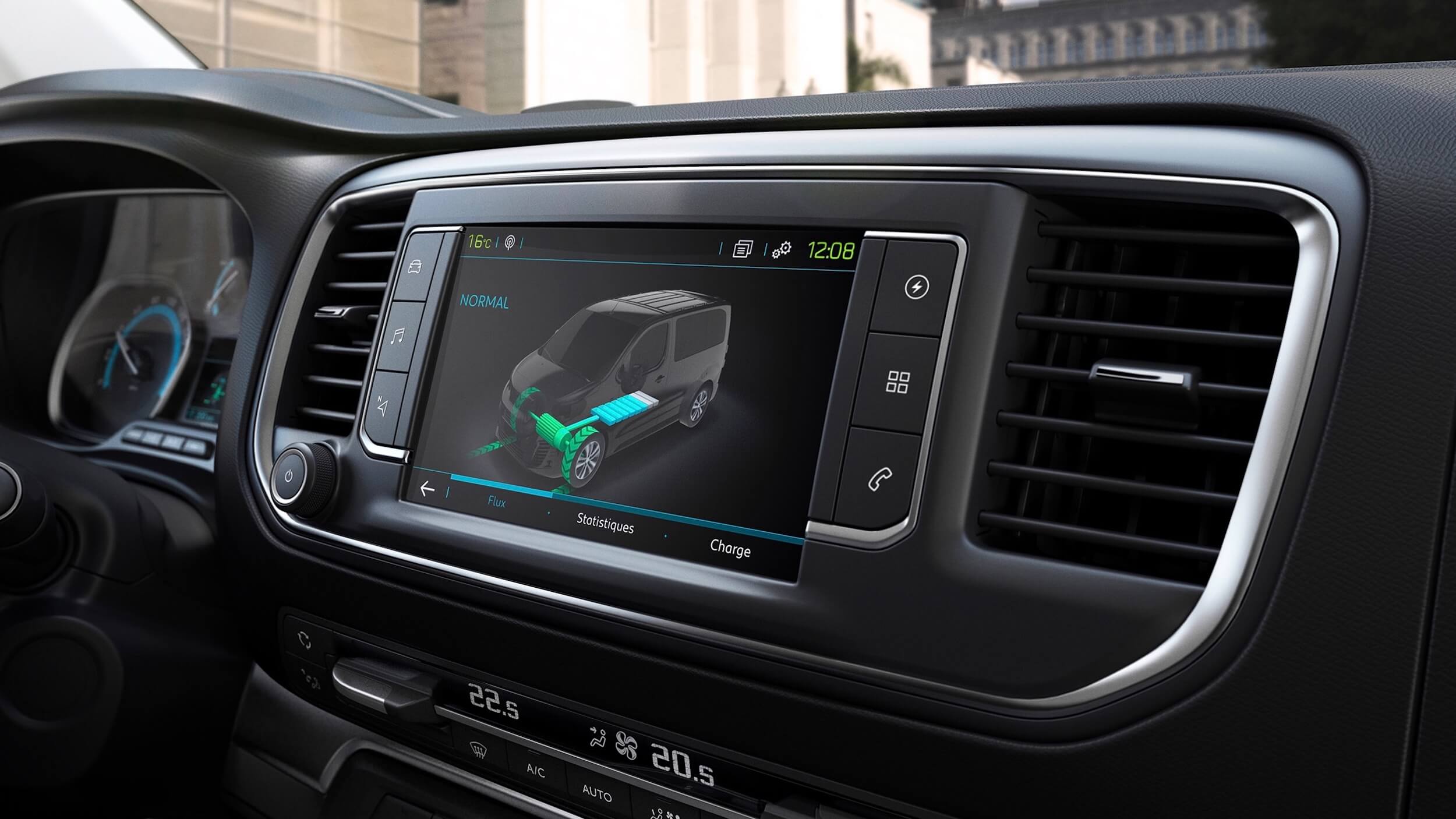 Peugeot e Traveller infotainment scherm