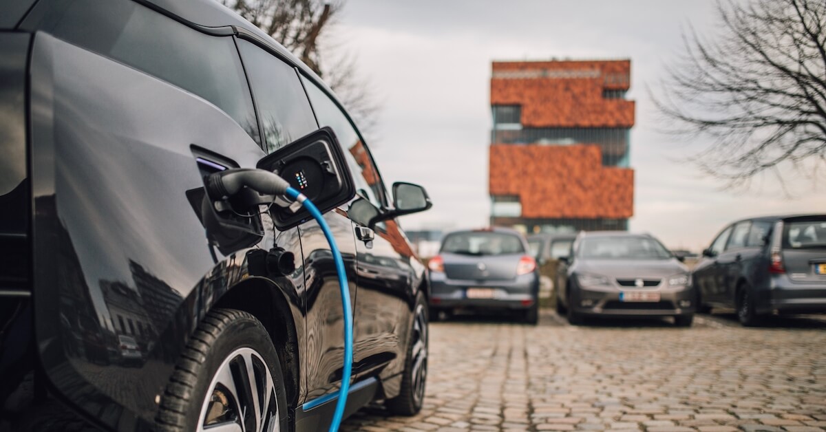 elektrische auto opladen Eilandje Antwerpen