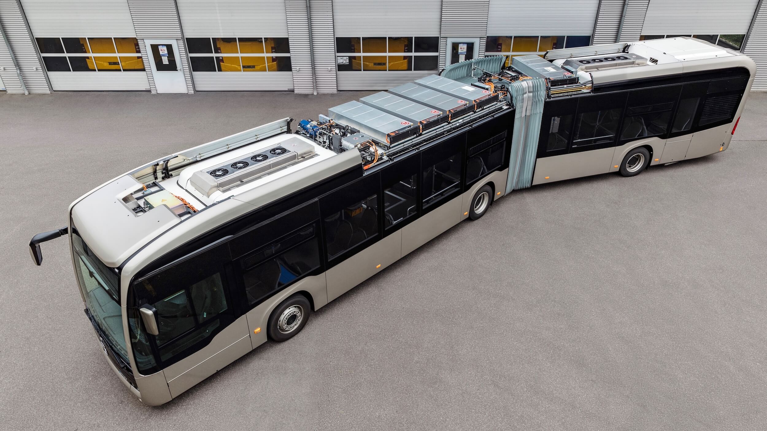 Elektrische Mercedes bus batterijen