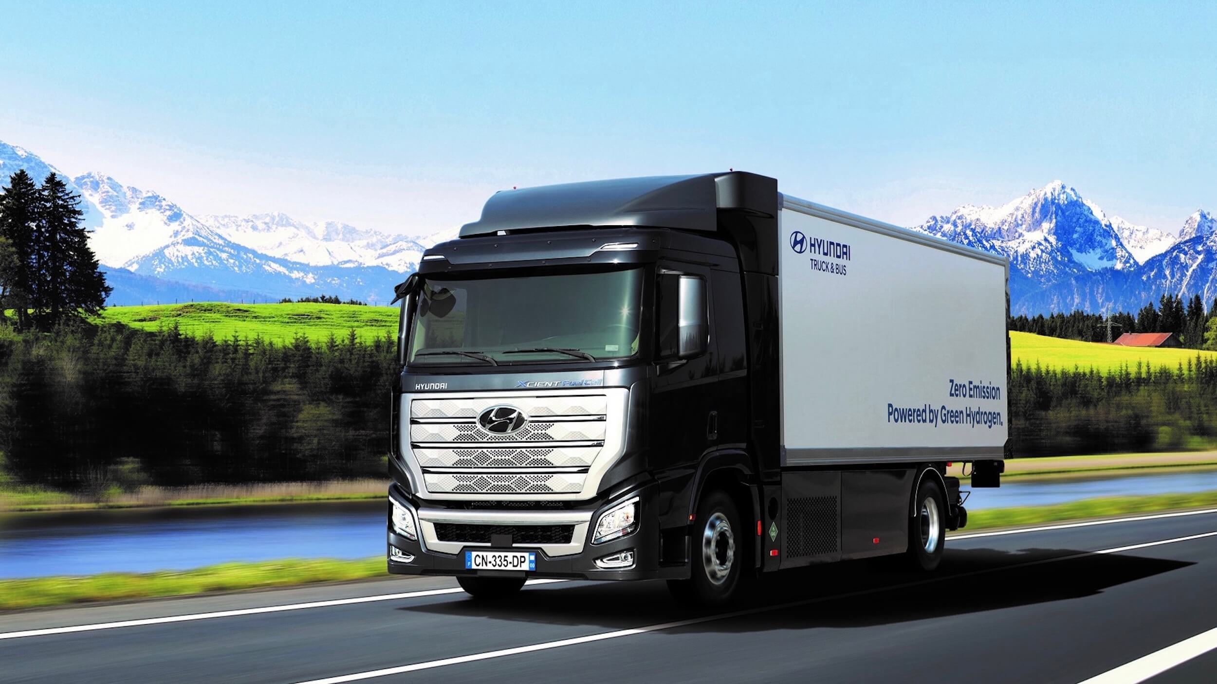 Hyundai Xcient vrachtwagen op waterstof