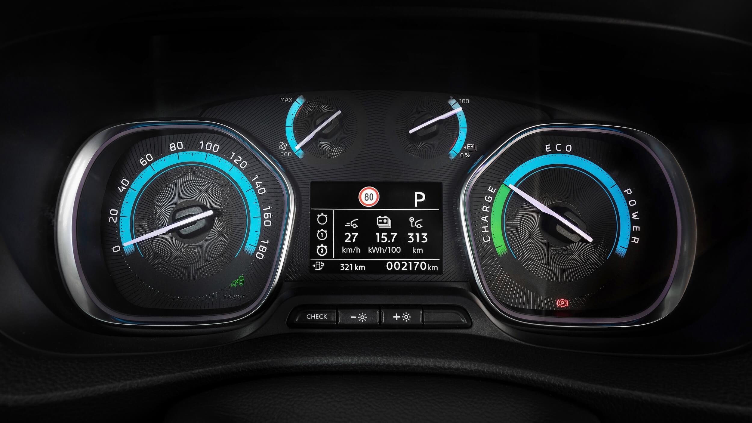 Opel Vivaro e Combi tellers