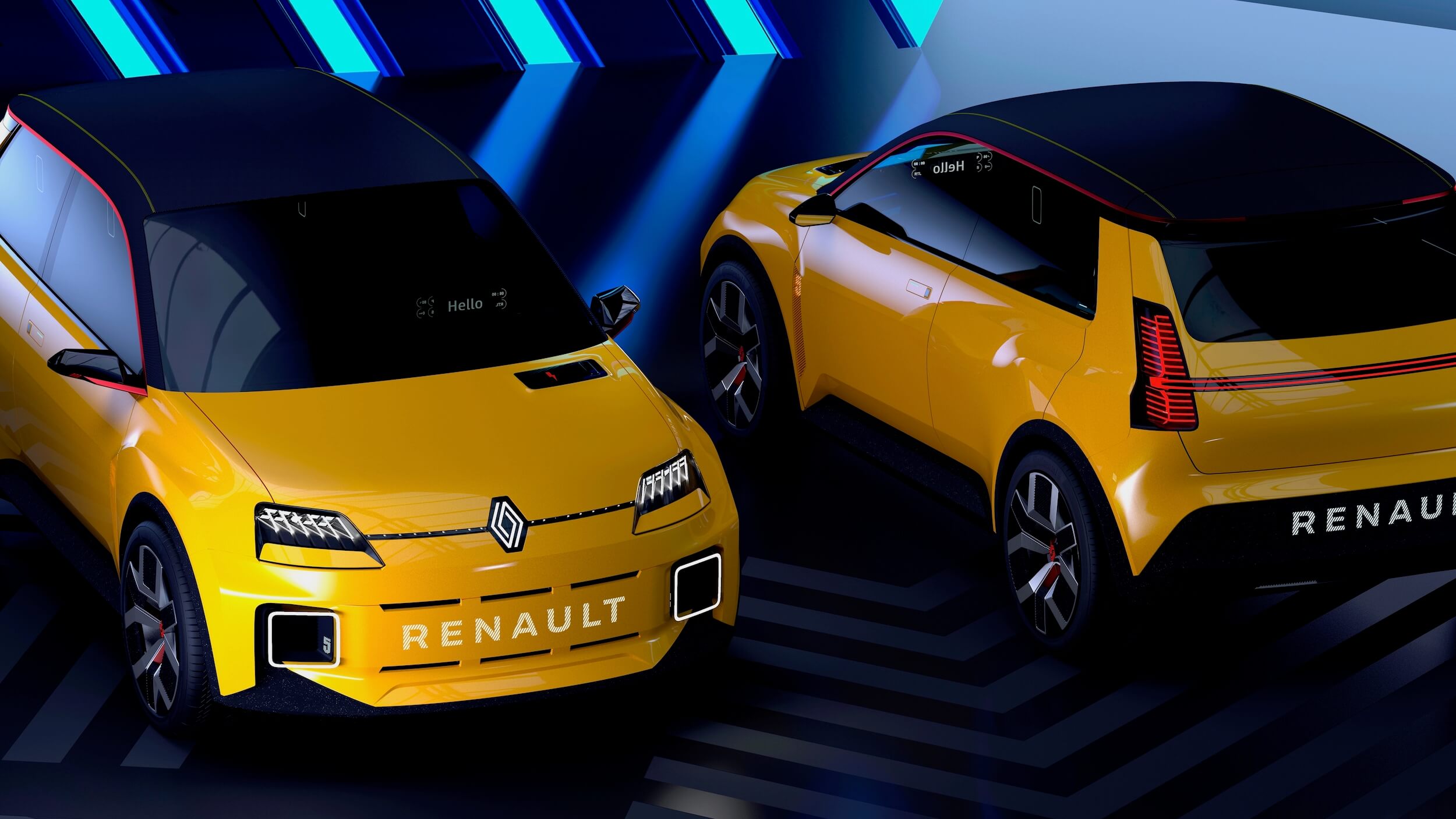 2 Renault 5 Prototypes naast elkaar
