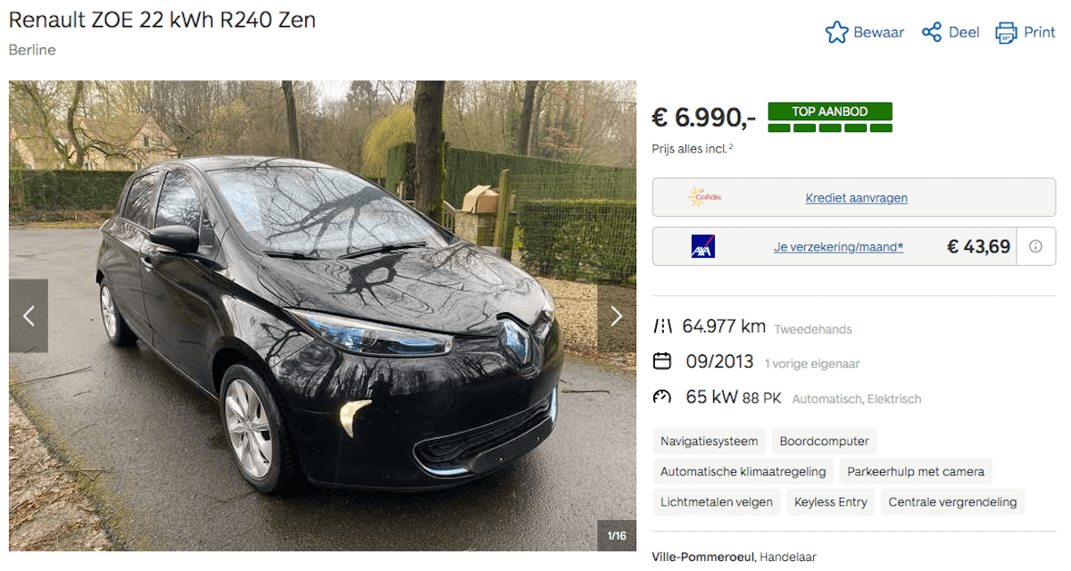 Renault Zoe tweedehands