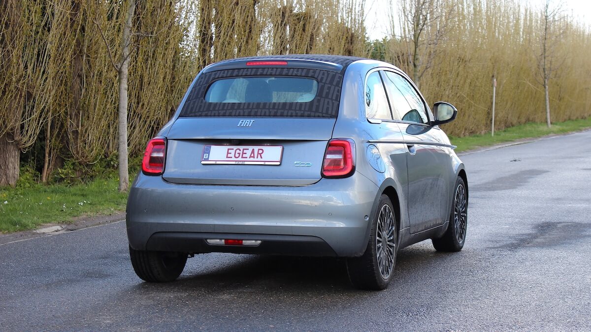 elektrische Fiat 500e cabrio stoffen dak