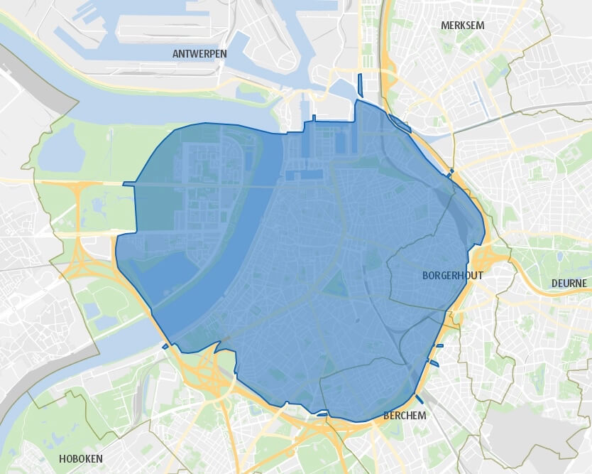 lage emissiezone Antwerpen LEZ
