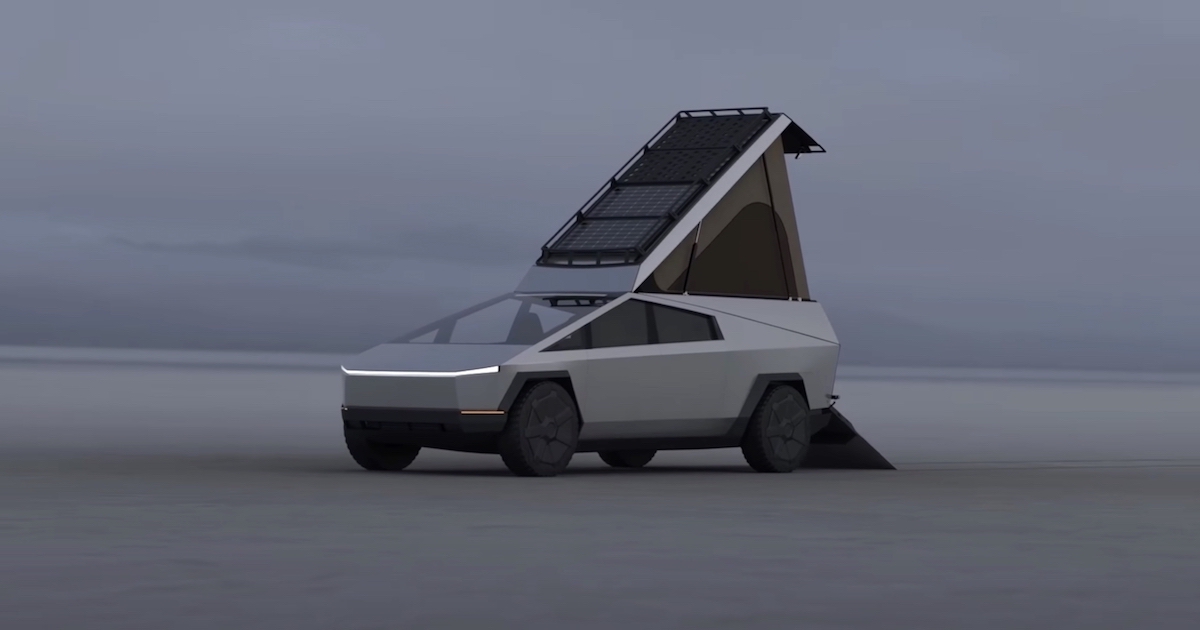 Tesla Cybertruck camper unit