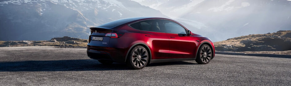 Tesla Model Y cherry red