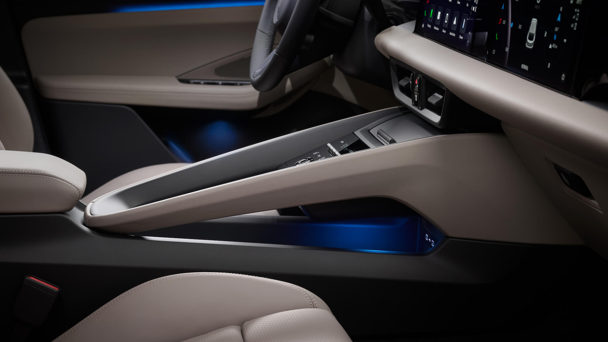 Elektrische Porsche Macan centrale console