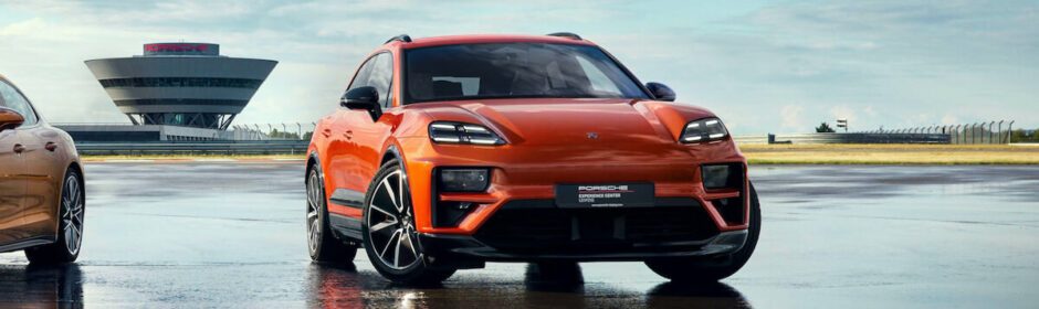 elektrische Porsche Macan oranje